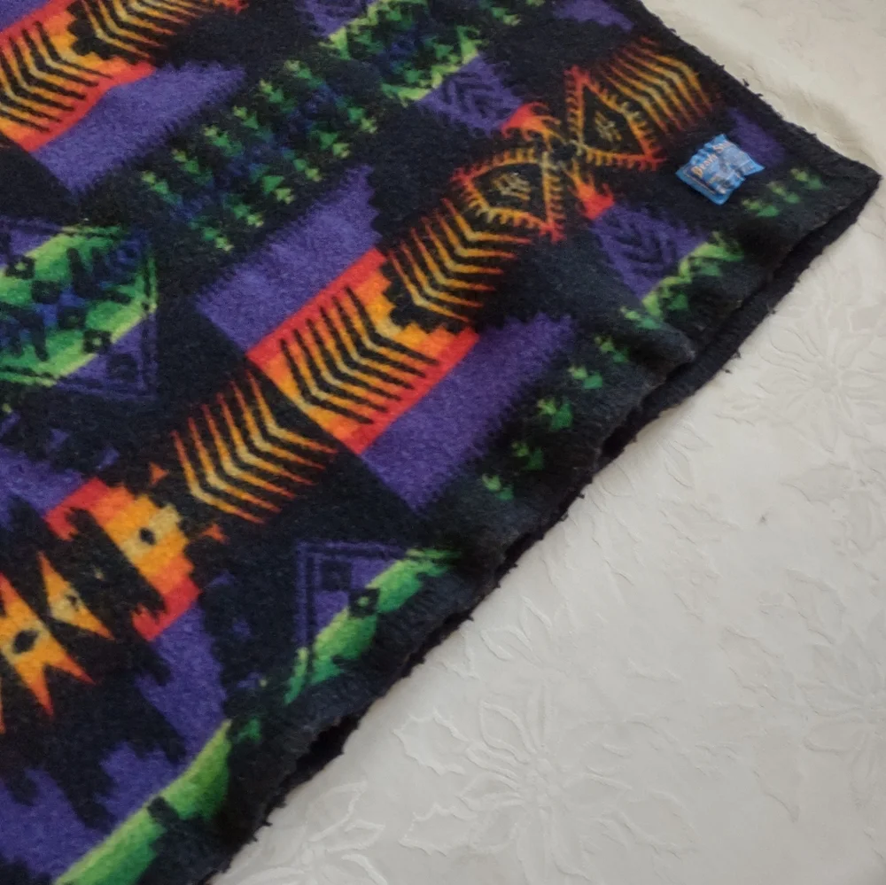 Pendleton Vintage wool felt blanket vintage Beaver State Robes and Shawls black